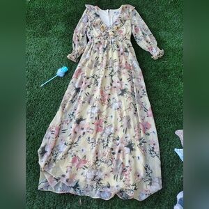 Shelby & Palmer Yellow Floral Dress